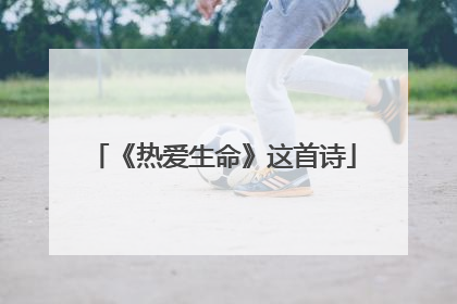 《热爱生命》这首诗