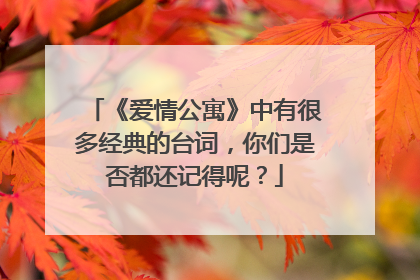 《爱情公寓》中有很多经典的台词,你们是否都还记得呢?