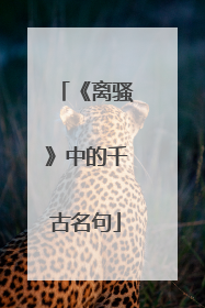 《离骚》中的千古名句