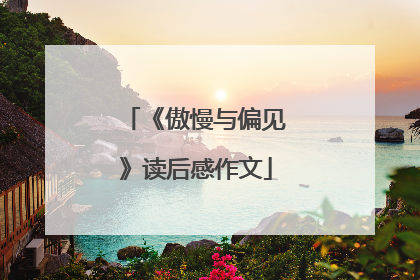 《傲慢与偏见》读后感作文