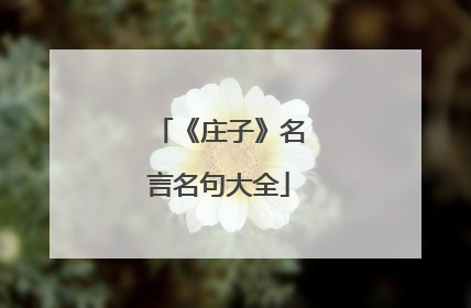 《庄子》名言名句大全