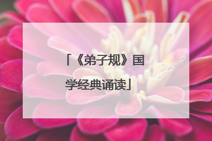 《弟子规》国学经典诵读