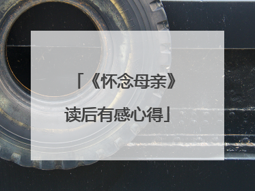 《怀念母亲》读后有感心得