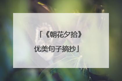 《朝花夕拾》优美句子摘抄