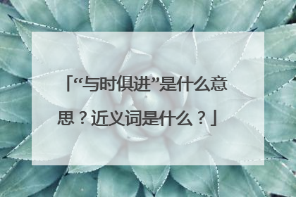 “与时俱进”是什么意思?近义词是什么?