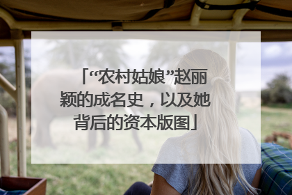 “农村姑娘”赵丽颖的成名史,以及她背后的资本版图