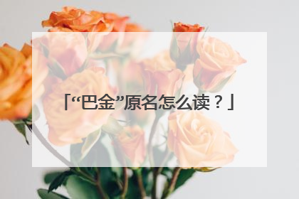 “巴金”原名怎么读？