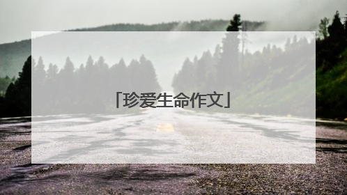 珍爱生命作文