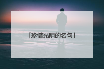 珍惜光阴的名句