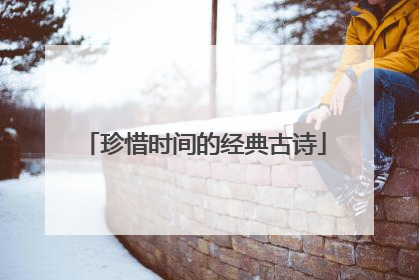 珍惜时间的经典古诗