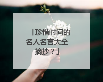 珍惜时间的名人名言大全摘抄?