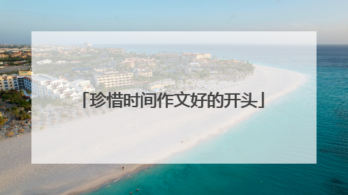 珍惜时间作文好的开头