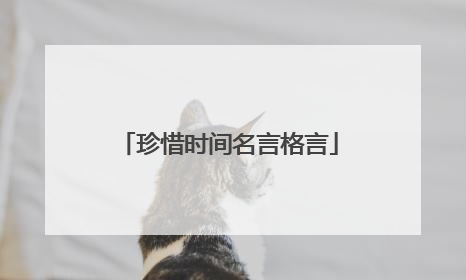 珍惜时间名言格言