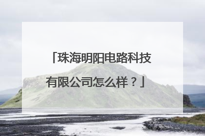 珠海明阳电路科技有限公司怎么样?
