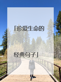 珍爱生命的经典句子