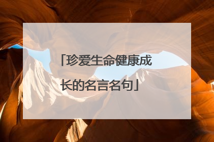 珍爱生命健康成长的名言名句