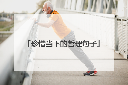 珍惜当下的哲理句子