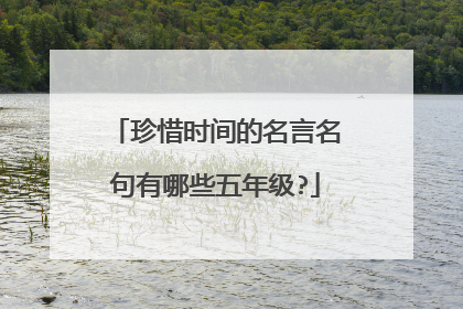 珍惜时间的名言名句有哪些五年级?