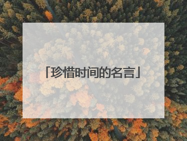 珍惜时间的名言