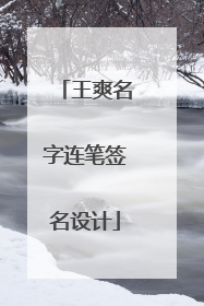 王爽名字连笔签名设计