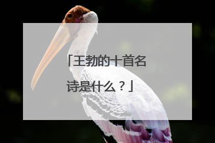 王勃的十首名诗是什么?