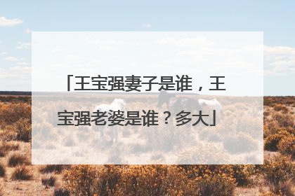 王宝强妻子是谁,王宝强老婆是谁?多大