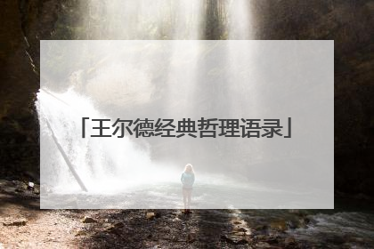 王尔德经典哲理语录