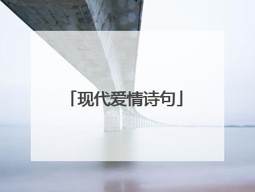 现代爱情诗句