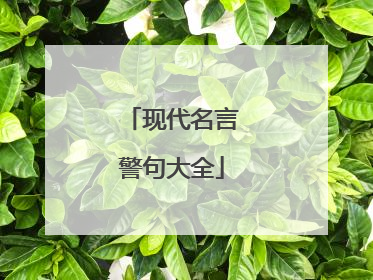 现代名言警句大全