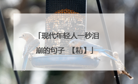 现代年轻人一秒泪崩的句子 【精】