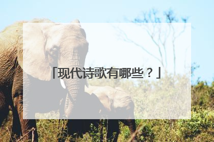 现代诗歌有哪些?