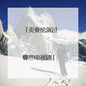 炎亚纶演过哪些电视剧