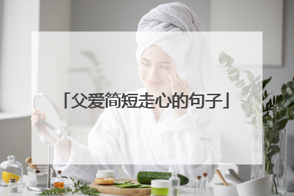 父爱简短走心的句子
