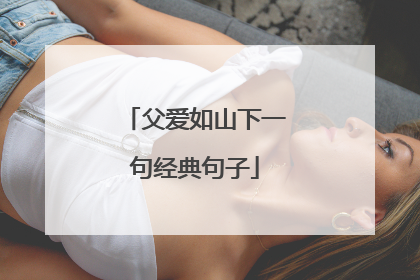 父爱如山下一句经典句子