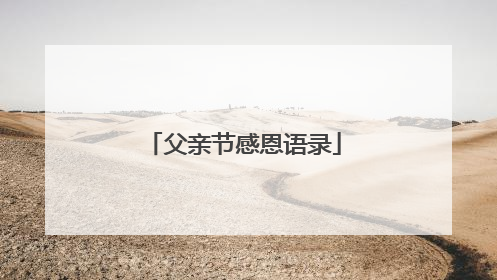 父亲节感恩语录