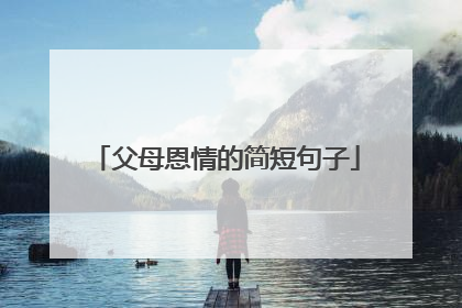父母恩情的简短句子