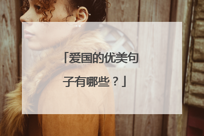 爱国的优美句子有哪些?
