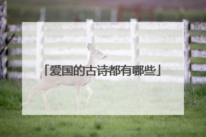 爱国的古诗都有哪些