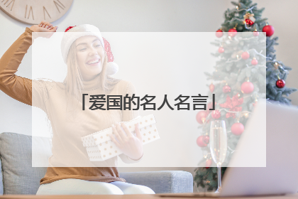 爱国的名人名言