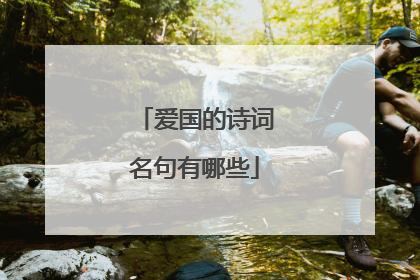 爱国的诗词名句有哪些