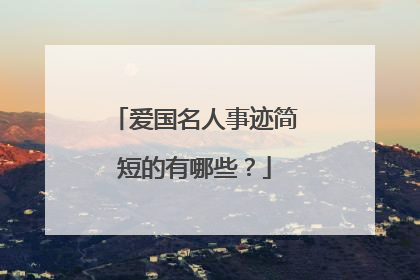 爱国名人事迹简短的有哪些?