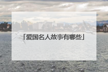 爱国名人故事有哪些