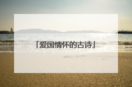 爱国情怀的古诗