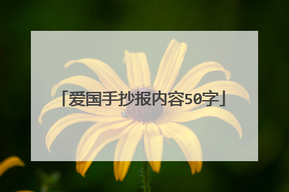 爱国手抄报内容50字