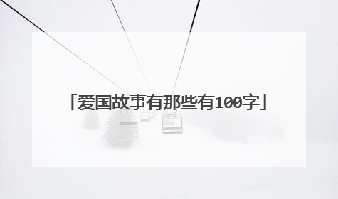 爱国故事有那些有100字