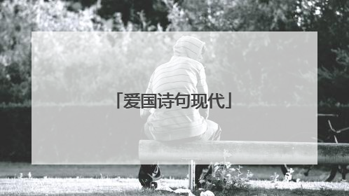 爱国诗句现代