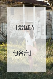 爱国诗句名言