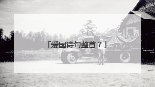 爱国诗句整首?