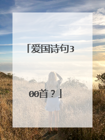 爱国诗句300首?