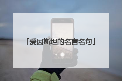 爱因斯坦的名言名句